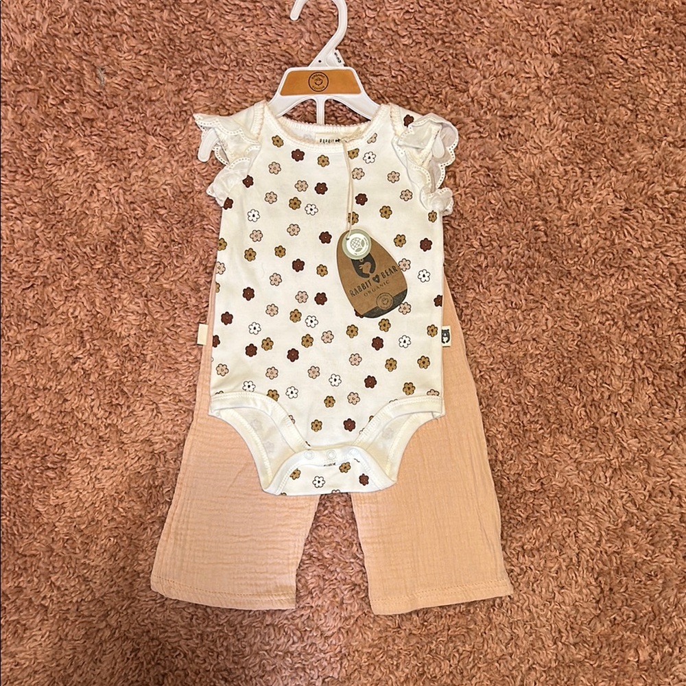 Floral Baby Onesie and Pants Set